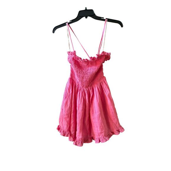 Free people Josephine mini bubble dress in bubblegum pink size small - Picture 8 of 13